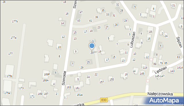 Lublin, Lubuszan, 23, mapa Lublina