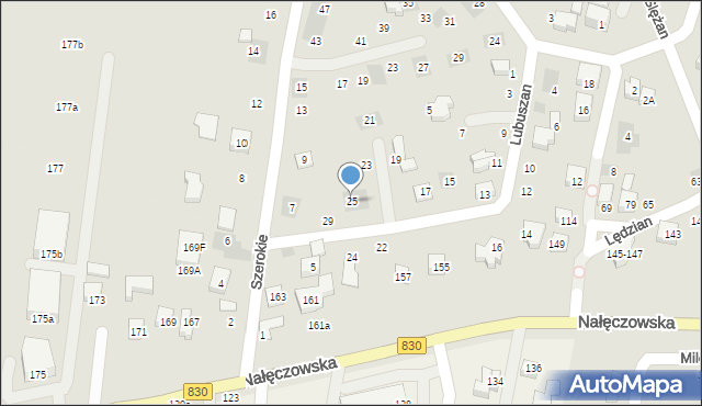 Lublin, Lubuszan, 25, mapa Lublina