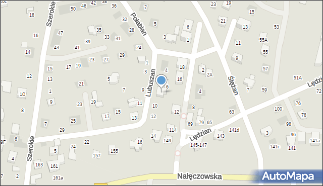 Lublin, Lubuszan, 8, mapa Lublina