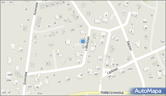 Lublin, Lubuszan, 9, mapa Lublina