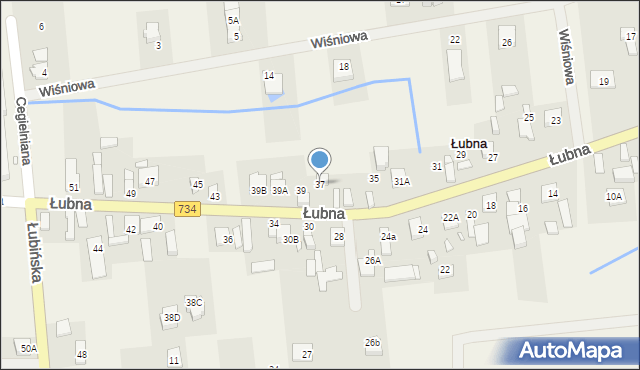 Łubna, Łubna, 37, mapa Łubna