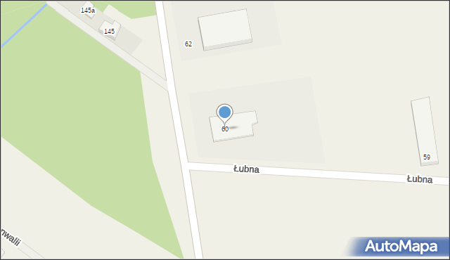 Łubna, Łubna, 60, mapa Łubna