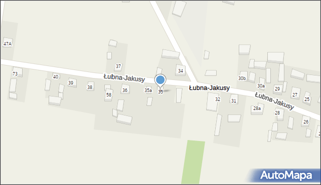 Łubna-Jakusy, Łubna-Jakusy, 35, mapa Łubna-Jakusy