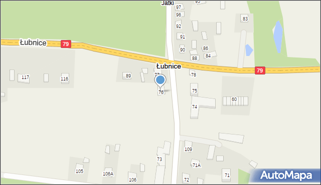 Łubnice, Łubnice, 76, mapa Łubnice