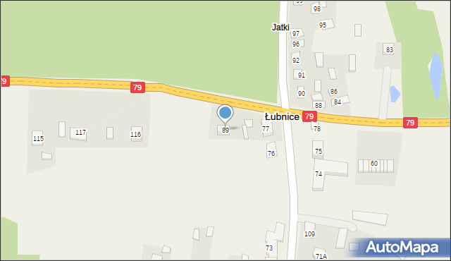 Łubnice, Łubnice, 89, mapa Łubnice