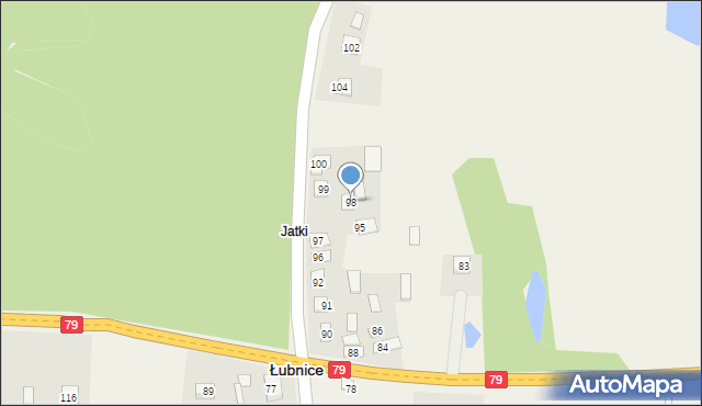 Łubnice, Łubnice, 98, mapa Łubnice