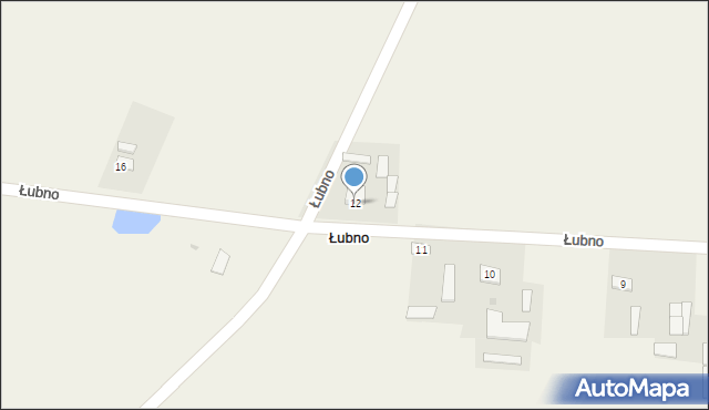 Łubno, Łubno, 12, mapa Łubno