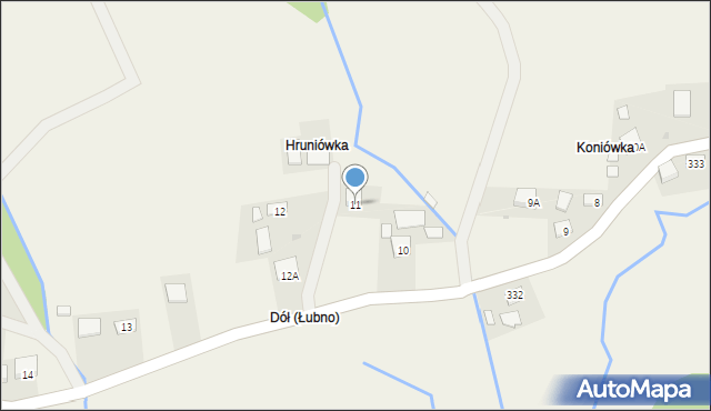 Łubno, Łubno, 11, mapa Łubno