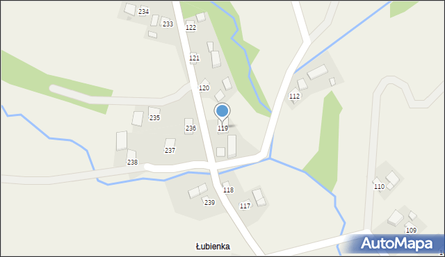 Łubno, Łubno, 119, mapa Łubno