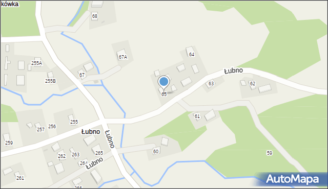 Łubno, Łubno, 65, mapa Łubno