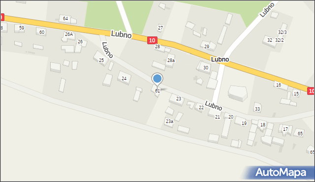 Lubno, Lubno, 61, mapa Lubno