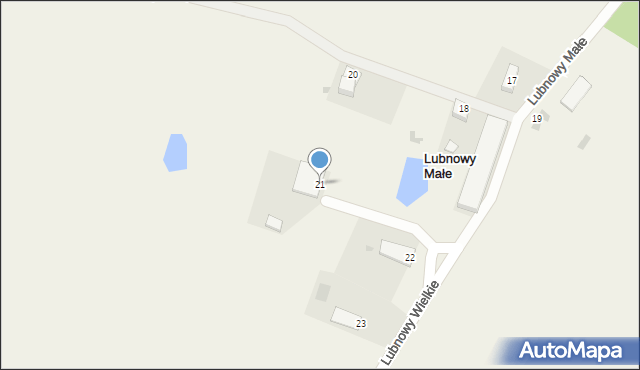 Lubnowy Małe, Lubnowy Małe, 21, mapa Lubnowy Małe