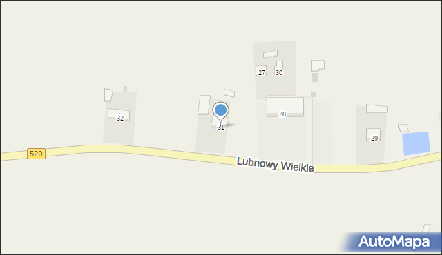 Lubnowy Małe, Lubnowy Małe, 31, mapa Lubnowy Małe