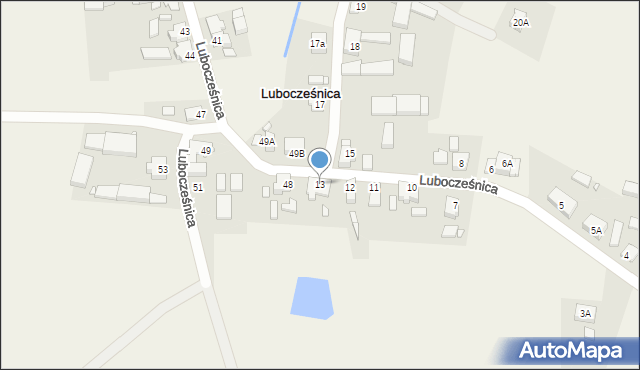 Lubocześnica, Lubocześnica, 13, mapa Lubocześnica