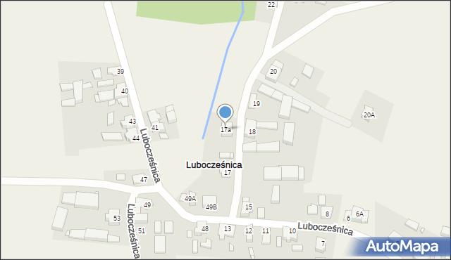 Lubocześnica, Lubocześnica, 17a, mapa Lubocześnica