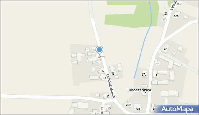 Lubocześnica, Lubocześnica, 40, mapa Lubocześnica