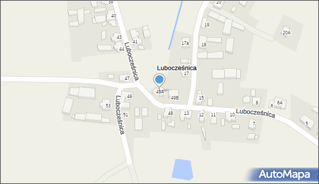 Lubocześnica, Lubocześnica, 49A, mapa Lubocześnica