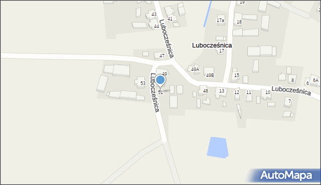 Lubocześnica, Lubocześnica, 51, mapa Lubocześnica