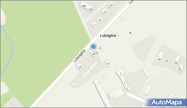 Lubogóra, Lubogóra, 14, mapa Lubogóra