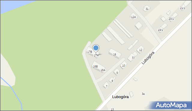 Lubogóra, Lubogóra, 17A, mapa Lubogóra