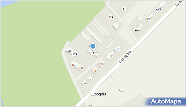 Lubogóra, Lubogóra, 18, mapa Lubogóra