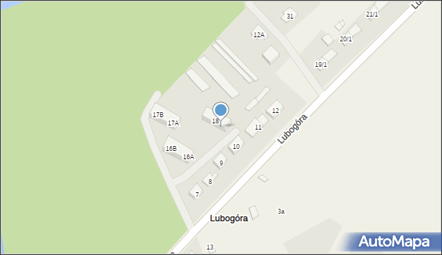 Lubogóra, Lubogóra, 18a, mapa Lubogóra