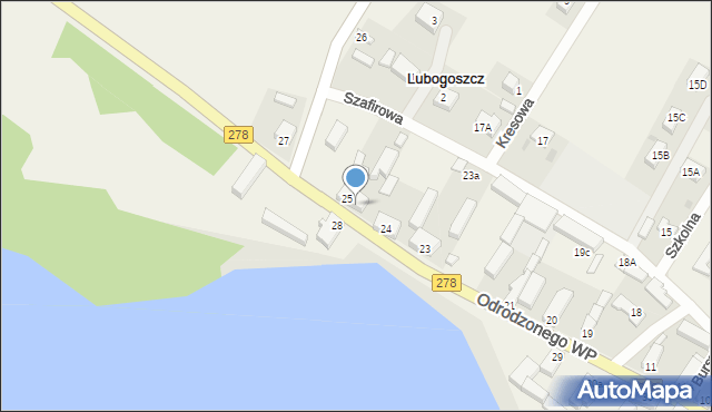 Lubogoszcz, Lubogoszcz, 25A, mapa Lubogoszcz