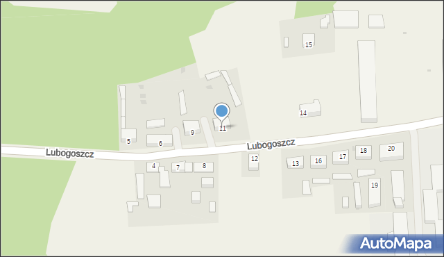 Lubogoszcz, Lubogoszcz, 11, mapa Lubogoszcz