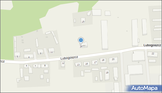 Lubogoszcz, Lubogoszcz, 14, mapa Lubogoszcz