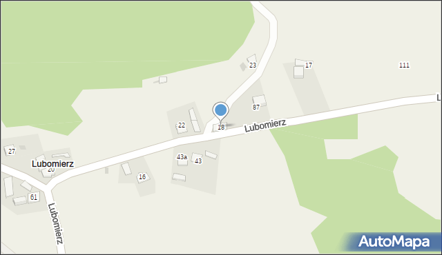 Lubomierz, Lubomierz, 18, mapa Lubomierz