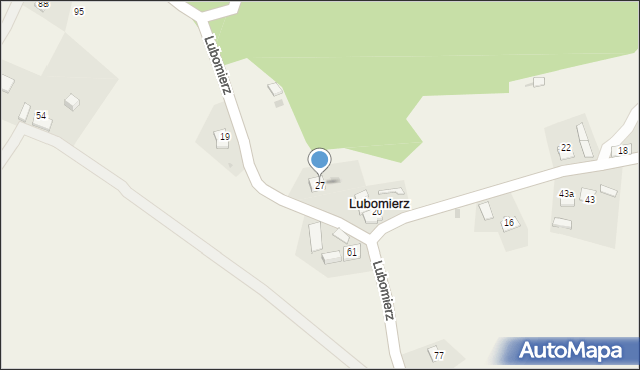 Lubomierz, Lubomierz, 27, mapa Lubomierz