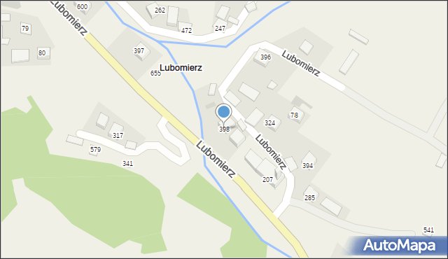 Lubomierz, Lubomierz, 398, mapa Lubomierz