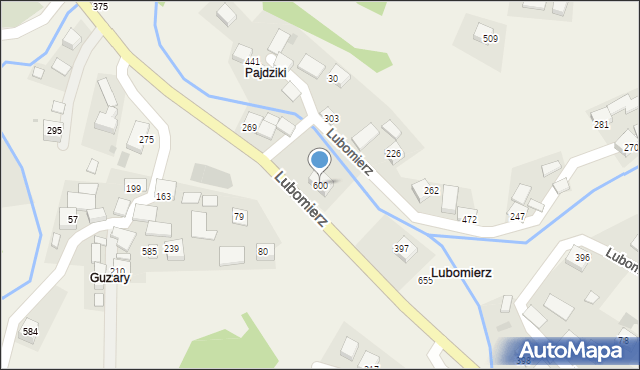 Lubomierz, Lubomierz, 600, mapa Lubomierz
