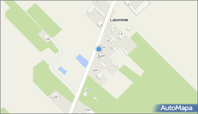 Lubomin, Lubomin, 13, mapa Lubomin