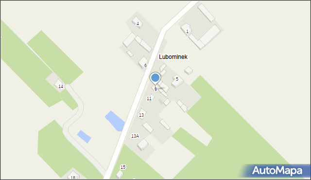Lubomin, Lubomin, 9, mapa Lubomin