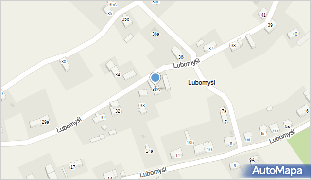 Lubomyśl, Lubomyśl, 33A, mapa Lubomyśl