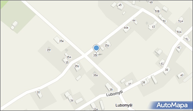 Lubomyśl, Lubomyśl, 35c, mapa Lubomyśl