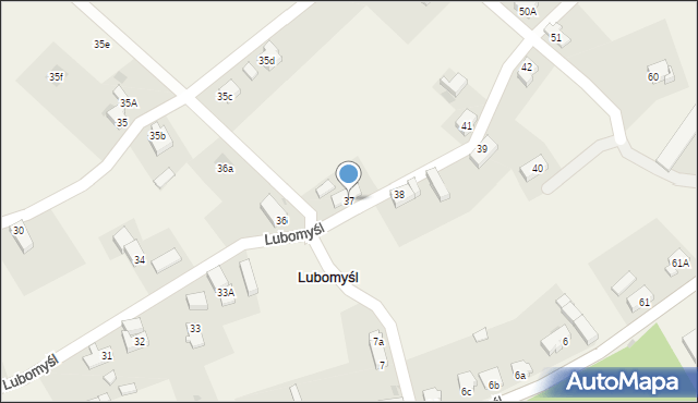 Lubomyśl, Lubomyśl, 37, mapa Lubomyśl