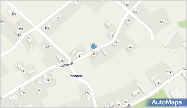 Lubomyśl, Lubomyśl, 38, mapa Lubomyśl