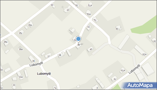 Lubomyśl, Lubomyśl, 39, mapa Lubomyśl