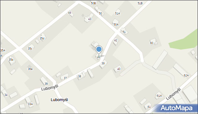 Lubomyśl, Lubomyśl, 41, mapa Lubomyśl