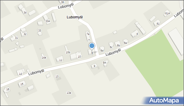 Lubomyśl, Lubomyśl, 8, mapa Lubomyśl