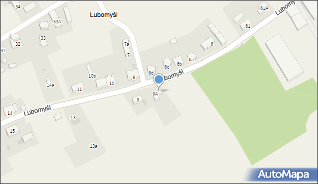 Lubomyśl, Lubomyśl, 9B, mapa Lubomyśl