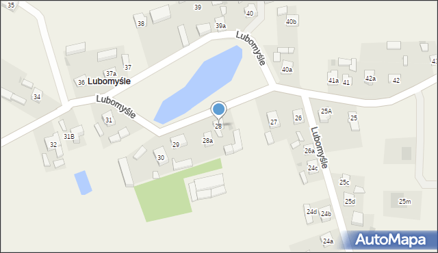 Lubomyśle, Lubomyśle, 28, mapa Lubomyśle