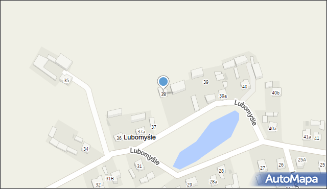 Lubomyśle, Lubomyśle, 38, mapa Lubomyśle