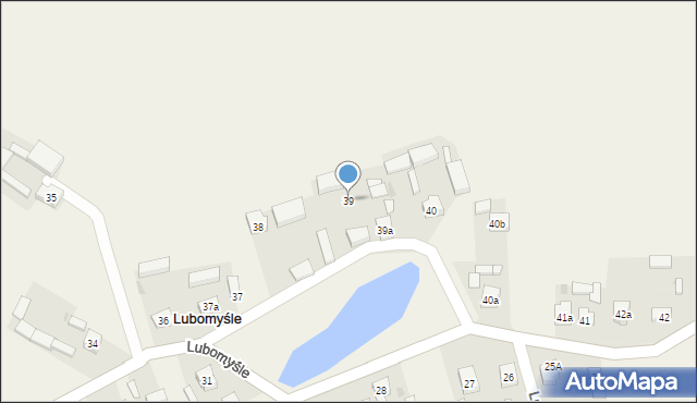 Lubomyśle, Lubomyśle, 39, mapa Lubomyśle