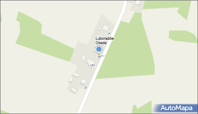 Luboradów, Luboradów, 15, mapa Luboradów