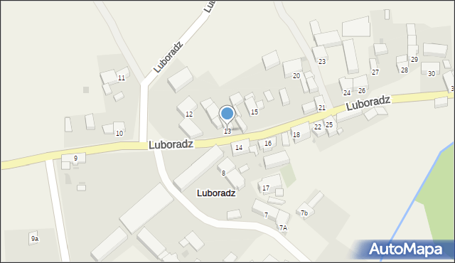 Luboradz, Luboradz, 13, mapa Luboradz