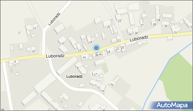 Luboradz, Luboradz, 16, mapa Luboradz