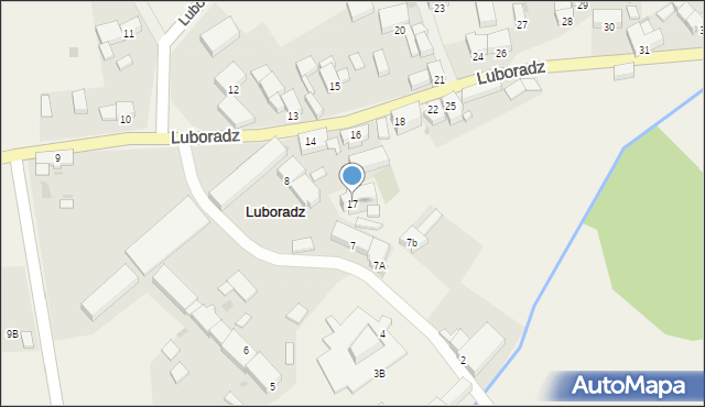 Luboradz, Luboradz, 17, mapa Luboradz